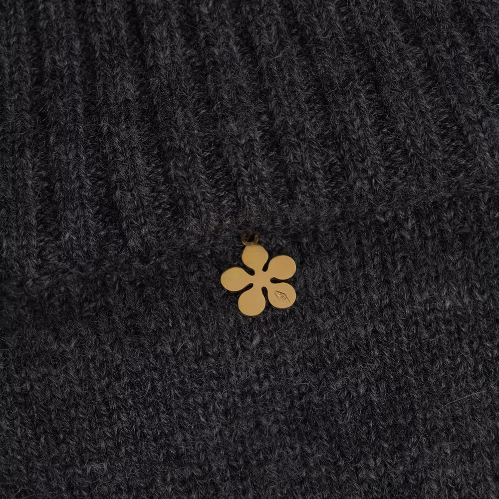 GREY CASHMERE TURTLENECK SWEATER